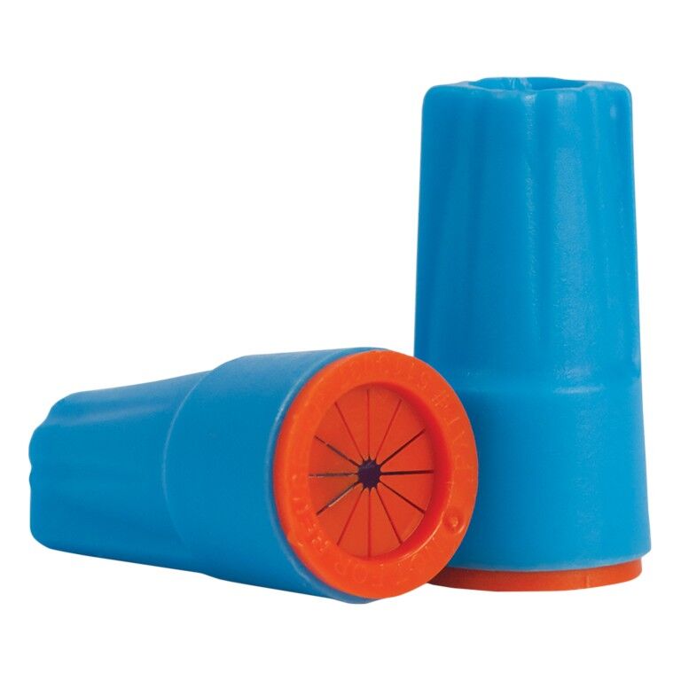 King Innovation DryConn Small Aqua/Orange Waterproof Wire Connectors 22-12 Gauge, 6-Pk
