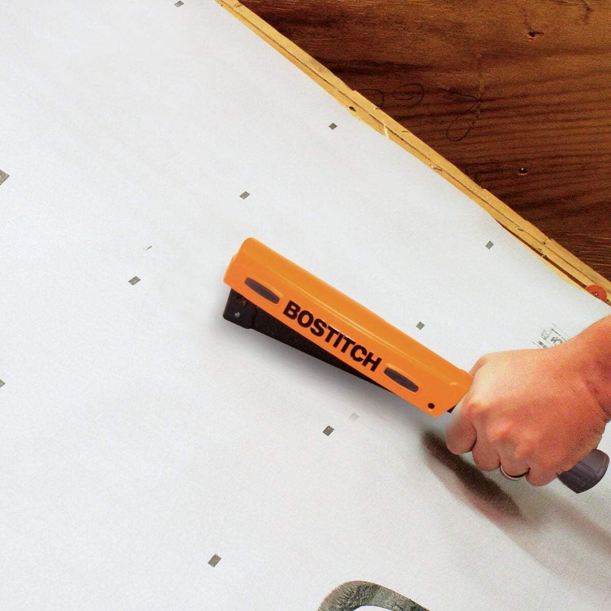 Bostitch Hammer Stapler With Vinyl Holster, 1/4-In To 3/8-In