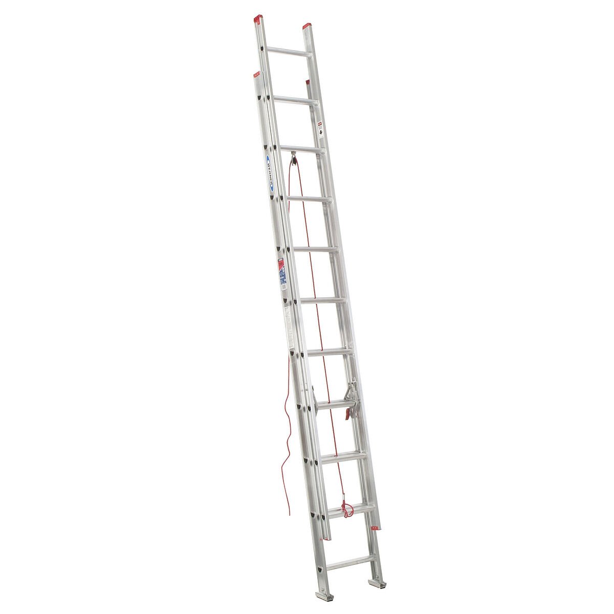 Werner D1120-2 Aluminum D-Rung Extension Ladder, Type III, Load Capacity 200-Lb, 20-Ft