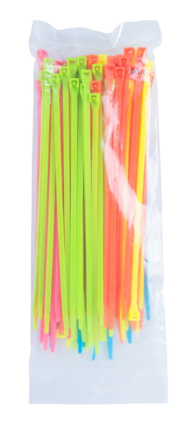 Gardner Bender Neon Cable Tie Assorted Colors 8-In, 100-Pk
