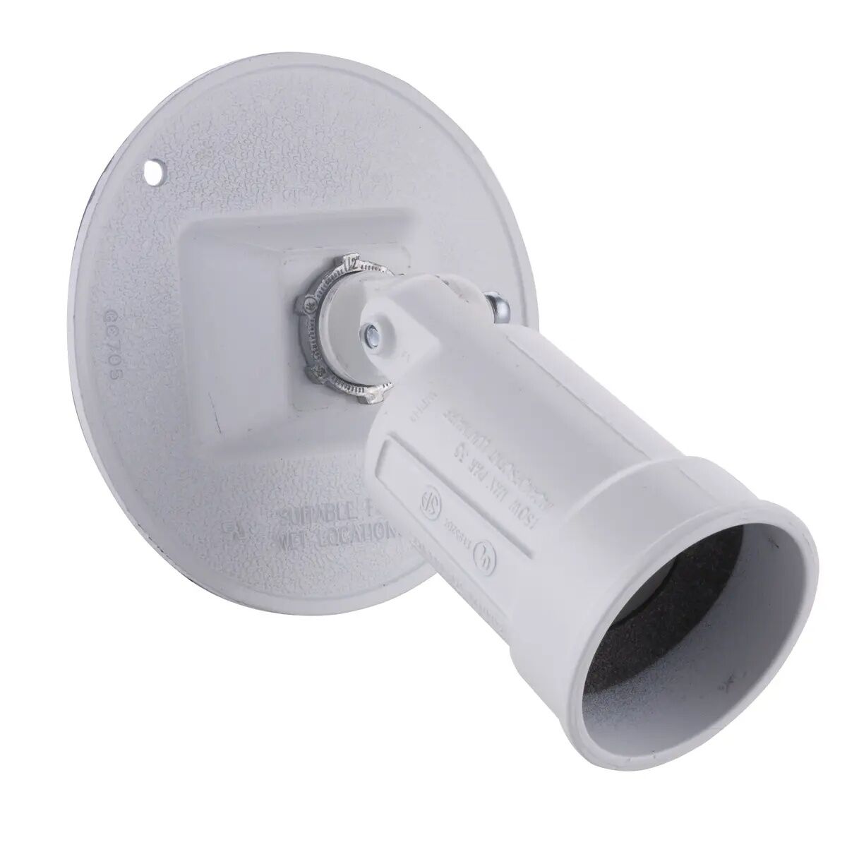 Bell White Round Weatherproof Combination Cover For 75-105-W Par 38 Lamps, 4-In