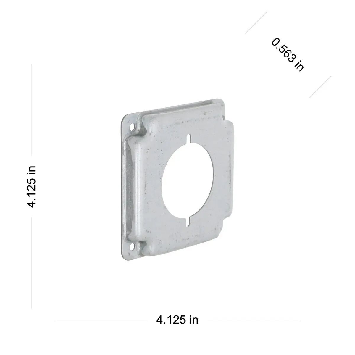 Raco Square Cover 30-50-A Receptacle, 4-In