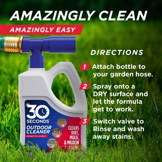 30 Seconds Outdoor Cleaner Hose Attachment, 64-Oz