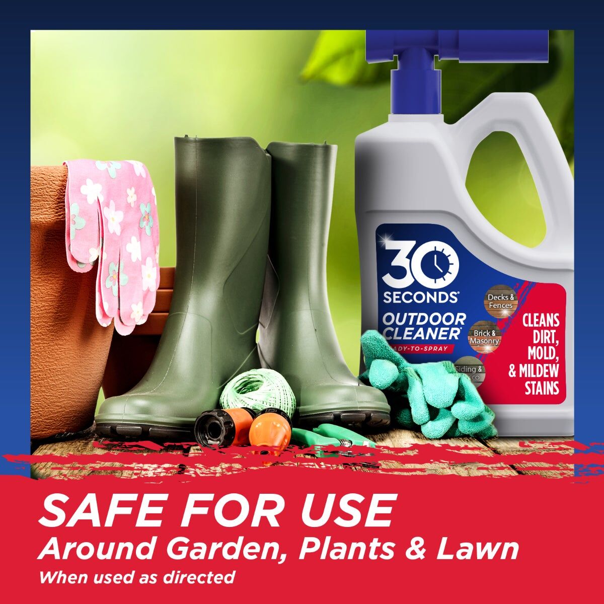 30 Seconds Outdoor Cleaner Hose Attachment, 64-Oz