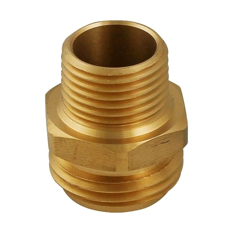 Plumb Pak Brass Garden Hose Adapter, 3/4-In MHT x 1/2-In MIP