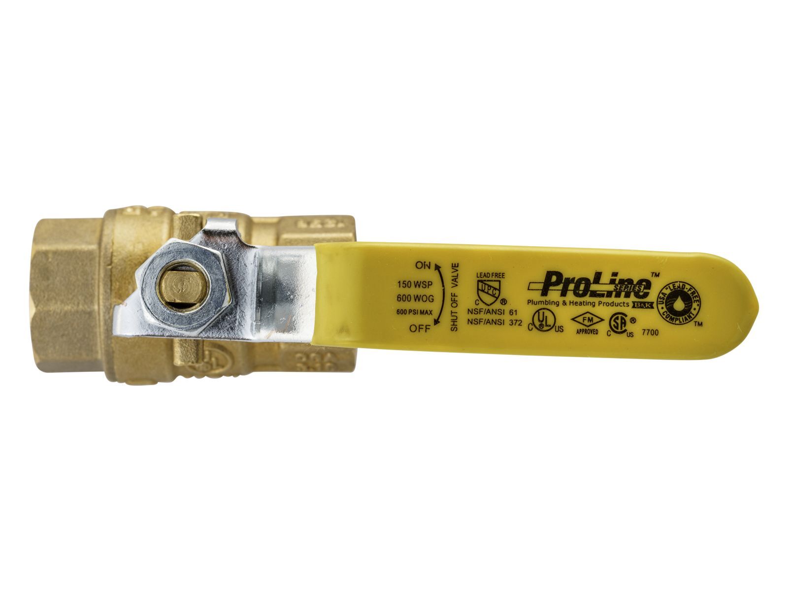 ProLine Series 7700T Brass Ball Valve, 1/2-In FIP x 1/2-In FIP