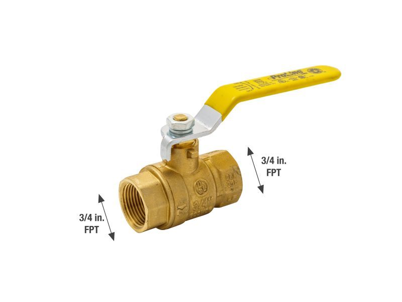 Proline Brass Ball Valve, 3/4-In FIP X 3/4-In FIP