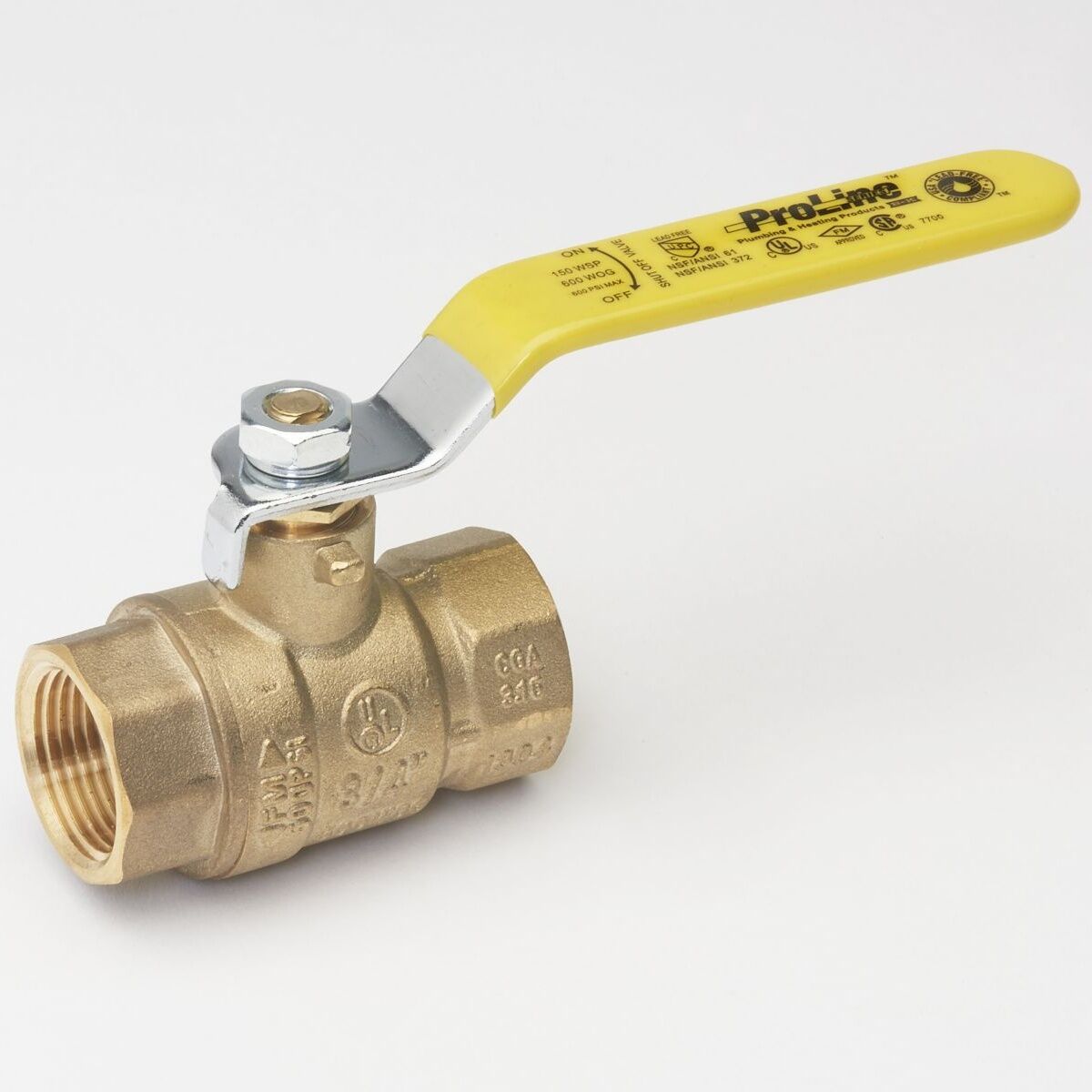 ProLine Brass Lead Free Ball Valve, 1 1/4-In FIP X 1 1/4-In FIP