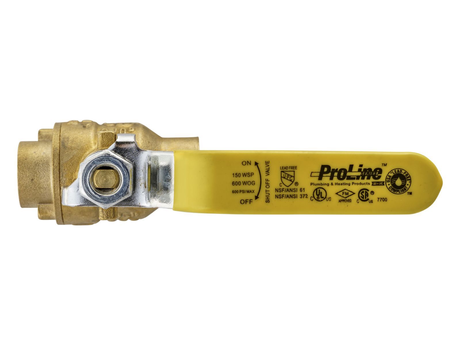 ProLine Lead-Free Brass Ball Valve, 1/2-In SWT x 1/2-In SWT