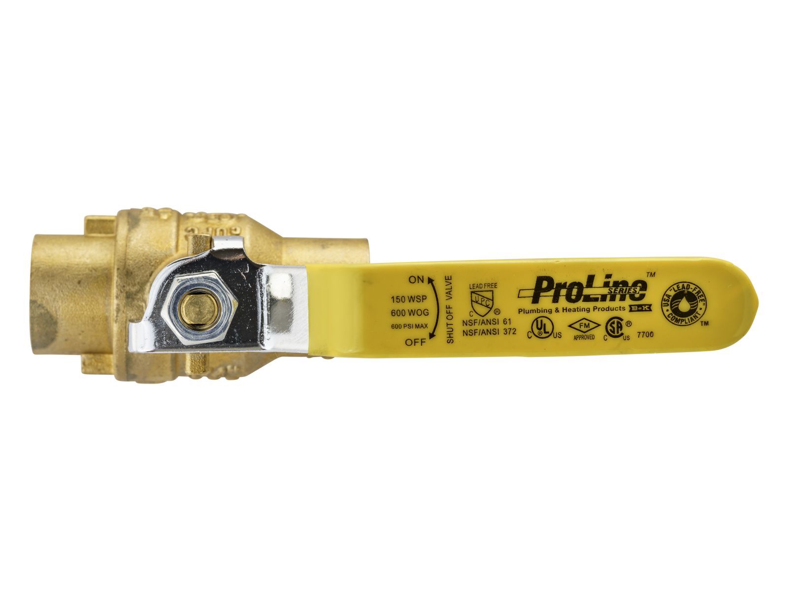 ProLine Lead-Free Brass Ball Valve, 3/4-In SWT x 3/4-In SWT