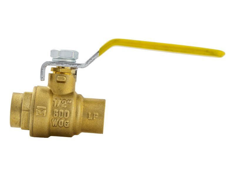ProLine Brass Ball Valve, 1/2-In SWT X 1/2-In SWT
