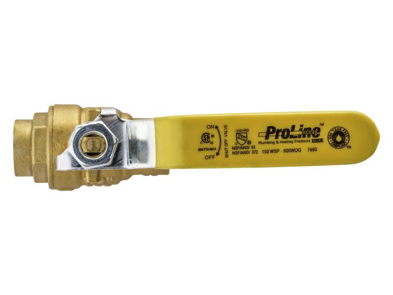 ProLine Brass Ball Valve, 1/2-In SWT X 1/2-In SWT