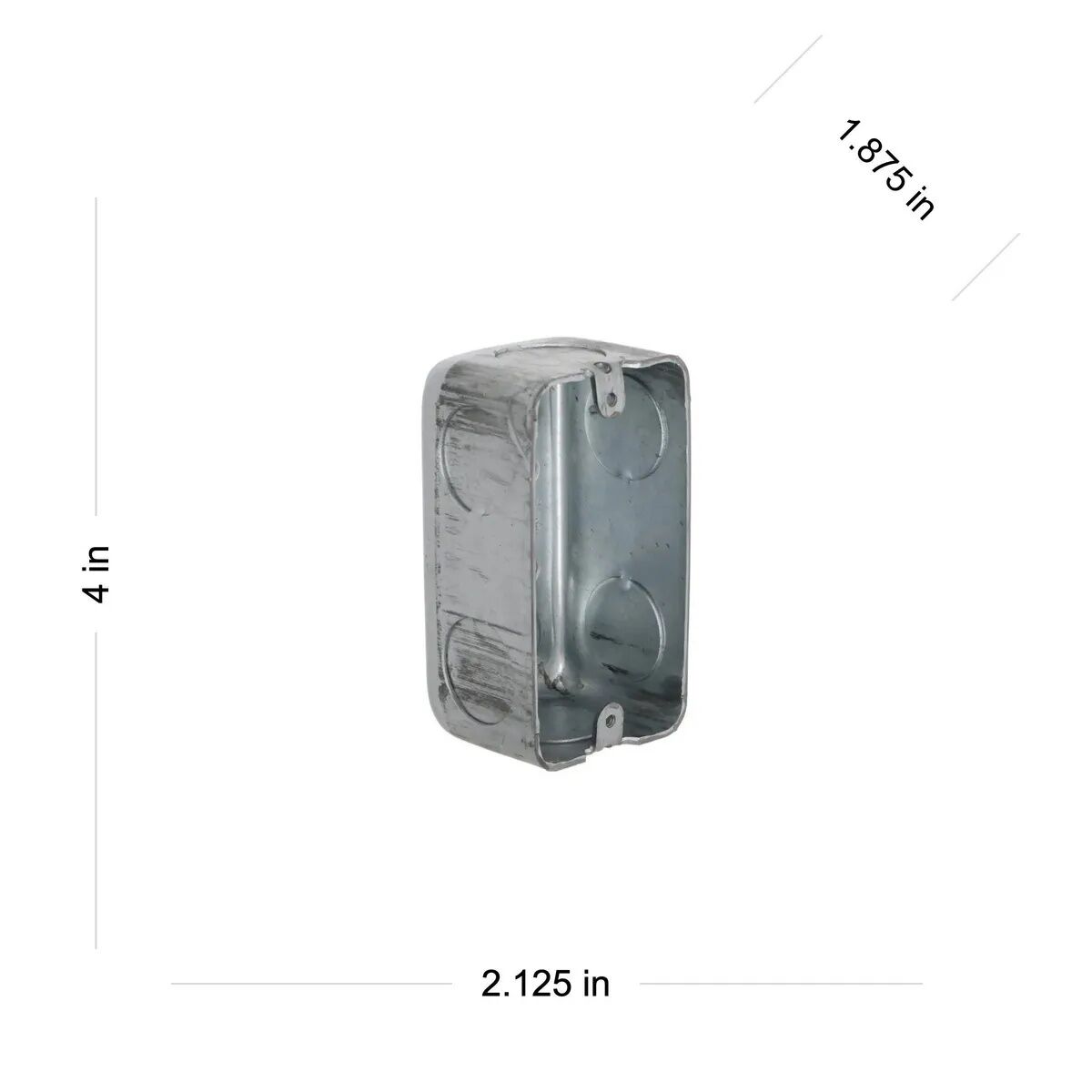 Raco 1-Gang Drawn Raised Ground Handy Box With 7 KO's, 2-In x 4-In x 1 7/8-In