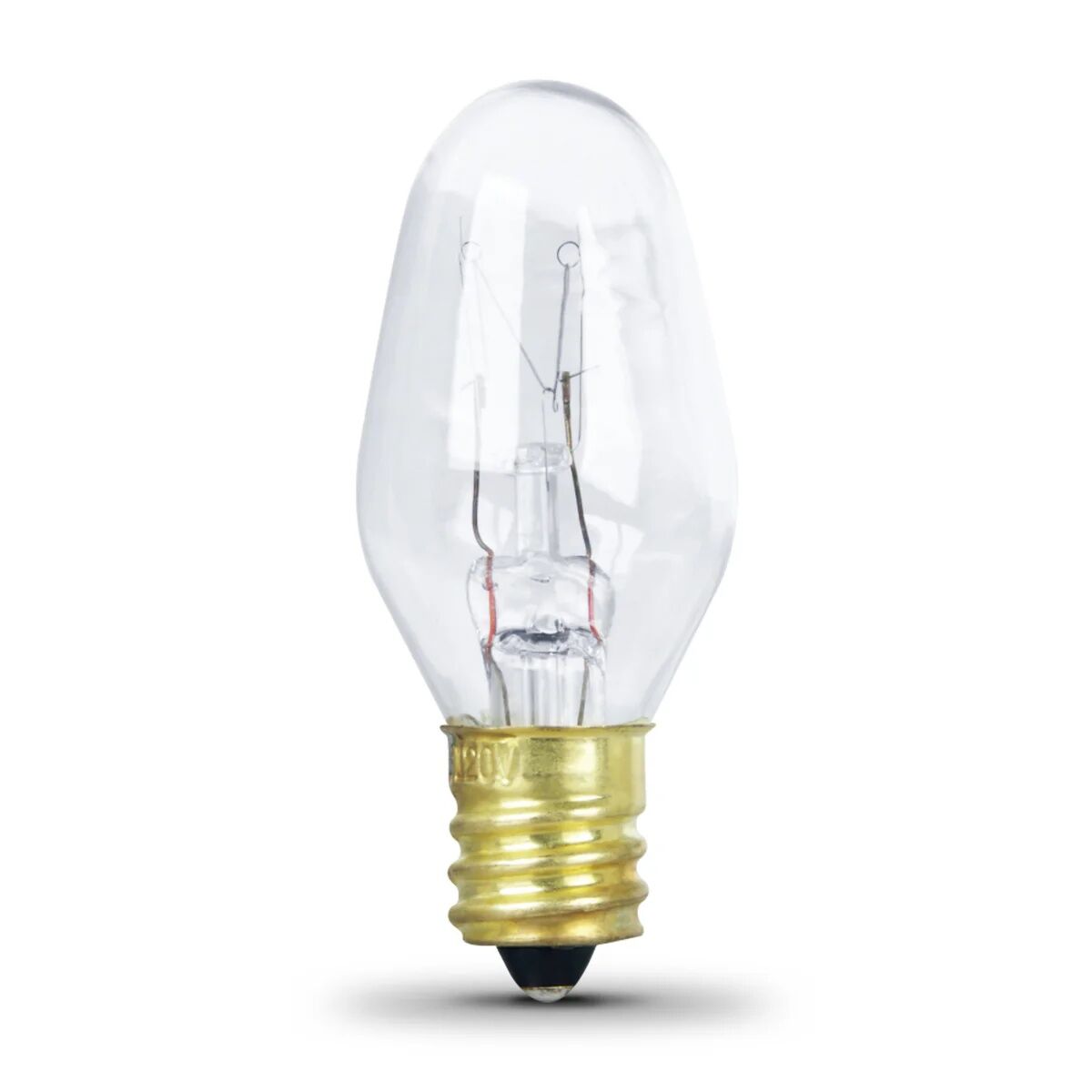 Feit Electric C7 10 Watt Soft White Dimmable E12 Incandescent Light Bulb, 2-Pk