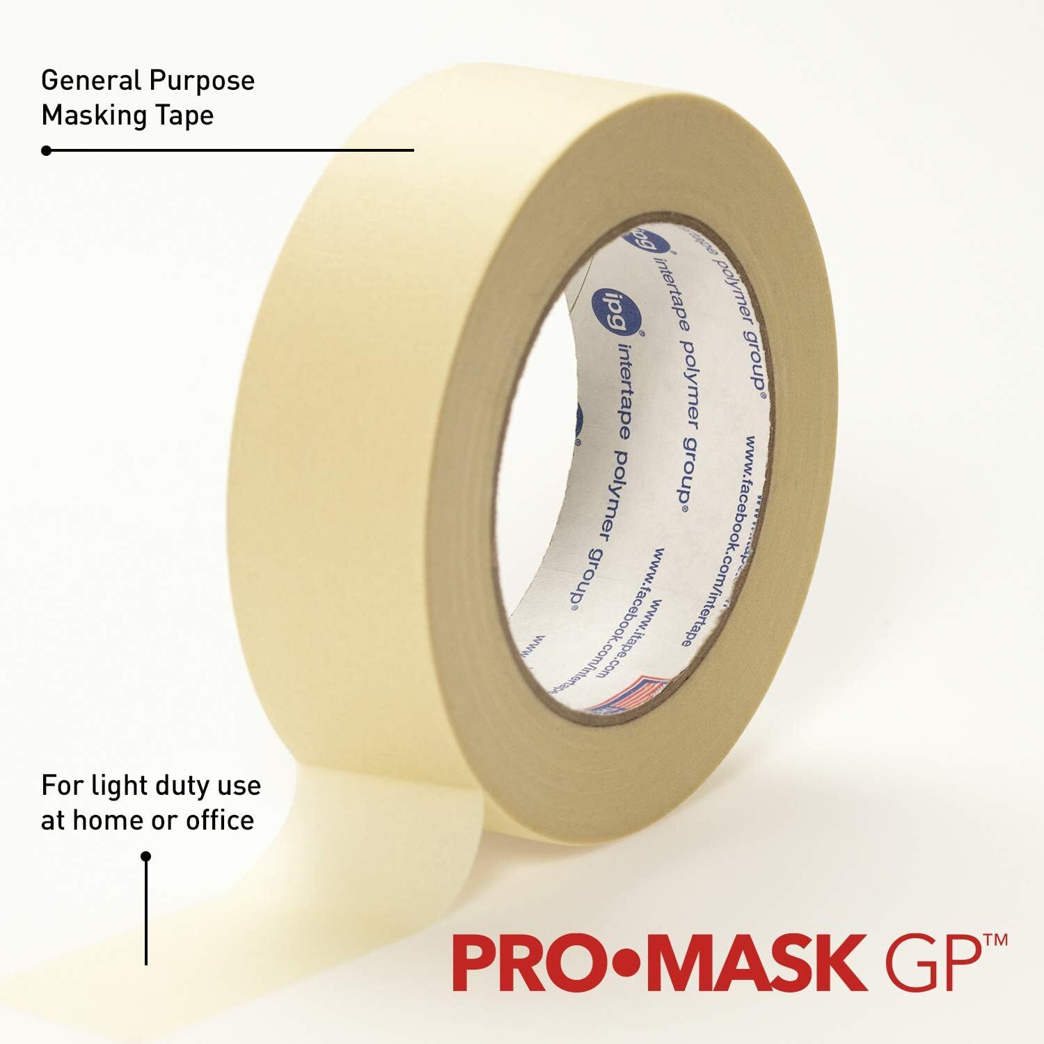IPG ProMask GP Utility Paper Masking Tape, 1.41-In x 60-Yd