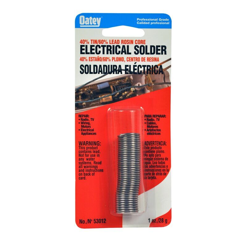 Oatey Rosin Core Wire Solder, 1-Oz