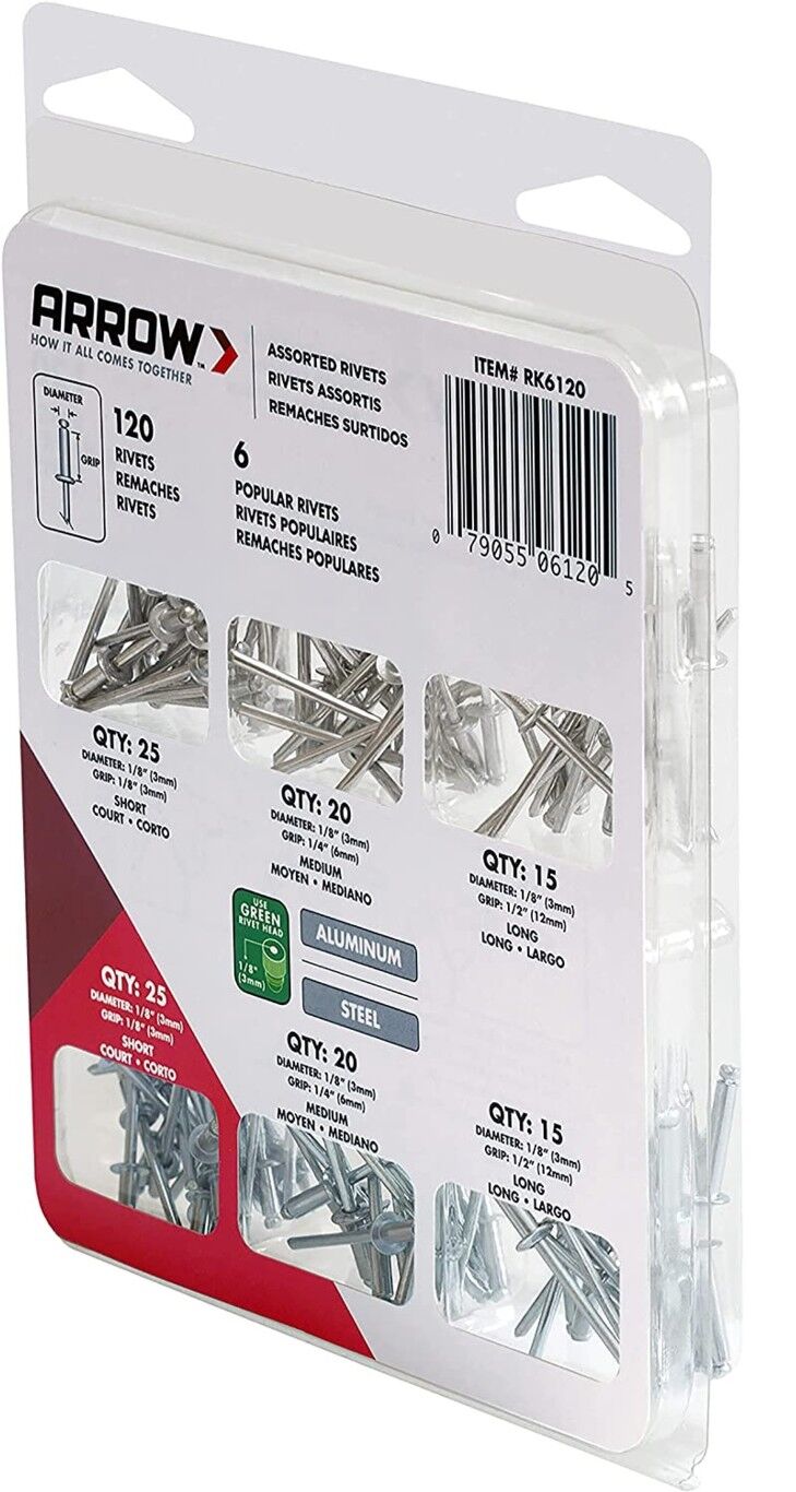 Arrow Fastener Pop Rivet Assortment Kit For Metal