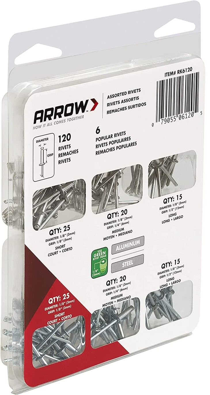 Arrow Fastener Pop Rivet Assortment Kit For Metal
