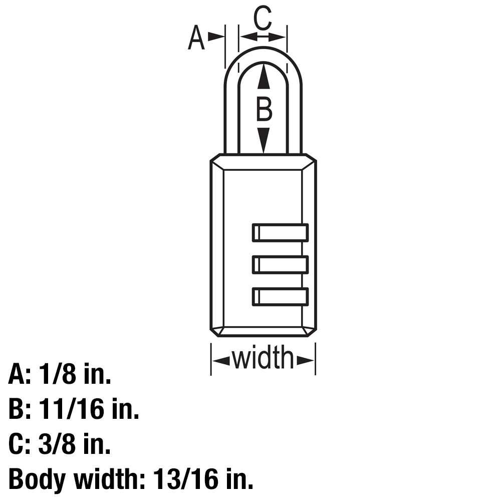 Master Lock Set Your Own Combination Lock, 11/16-In, 2-Pk