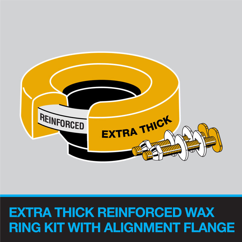 Harvey Toilet Line Reinforced Wax Extender Kit With Horn