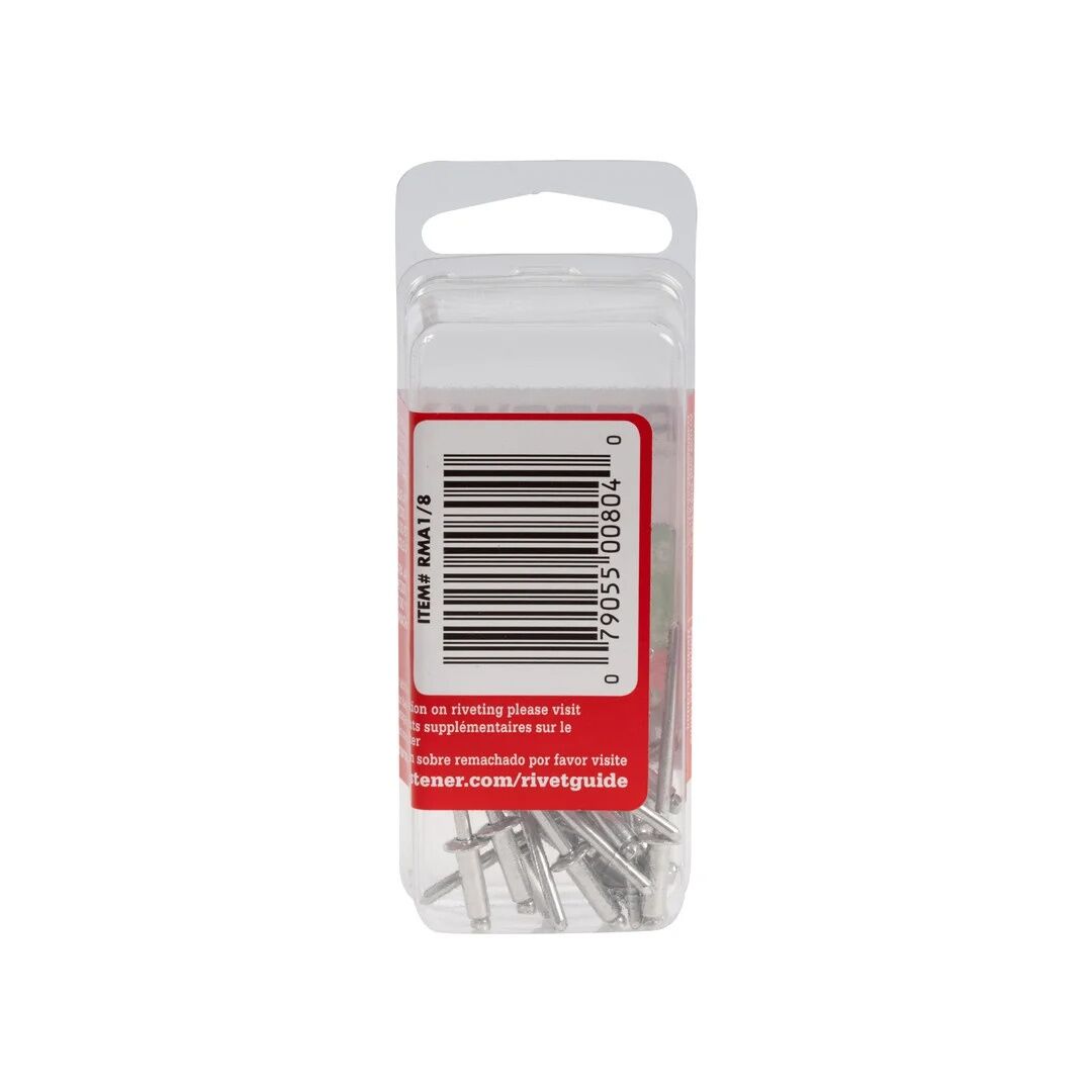 Arrow Fastener RMA1/8 Medium Aluminum Rivets, 1/8-In, 20-Pack