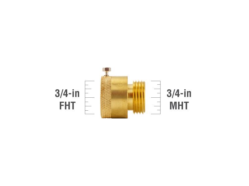 ProLine Brass Vacuum Breaker, 3/4-In FHT X 3/4-In MHT