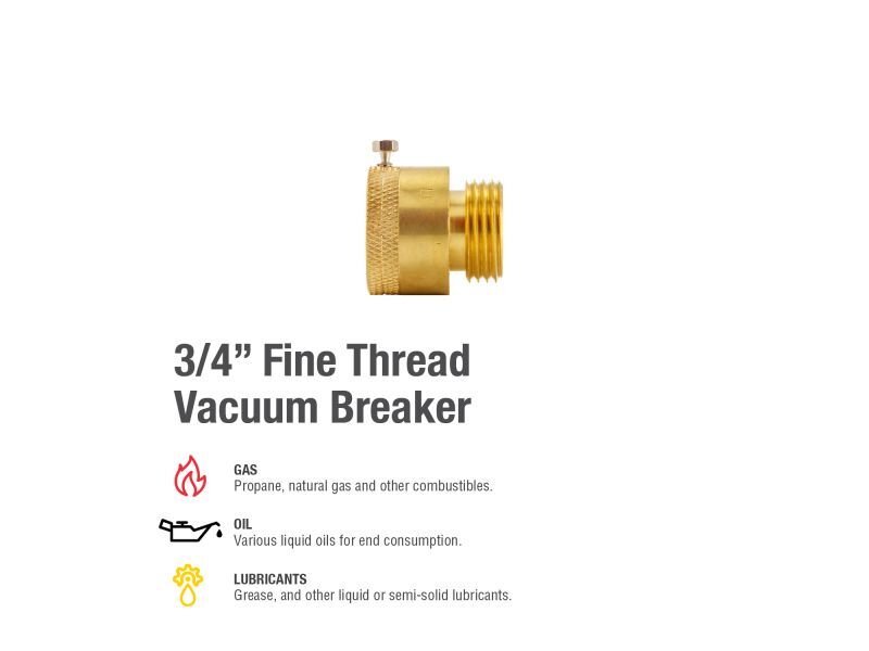 ProLine Brass Vacuum Breaker, 3/4-In FHT X 3/4-In MHT