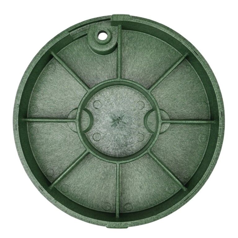 NDS Round Standard Series Black/Green Valve Box And ICV Cover, 10-In x 10-In