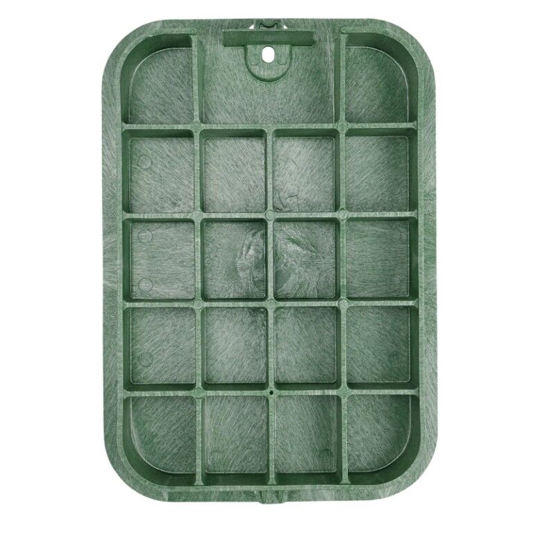 NDS Rectangular Standard Series Black/Green Valve Box And ICV Cover, 14-In x 19-In x 12-In