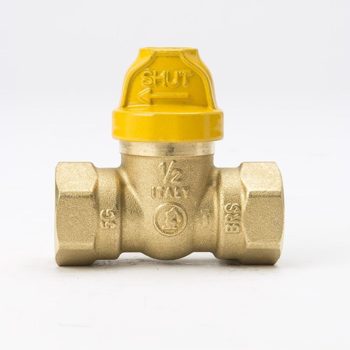 ProLine Brass 1-Piece Safety Handle Gas Ball Valve, 1/2-In FIP x 1/2-In FIP