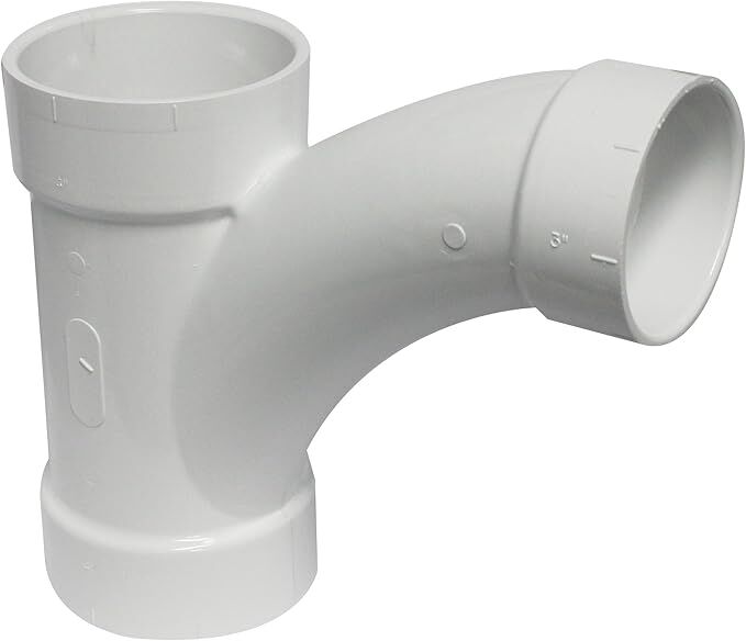 Canplas PVC DWV Long Turn Tee/Wye, 4-In X 4-In X 3-In