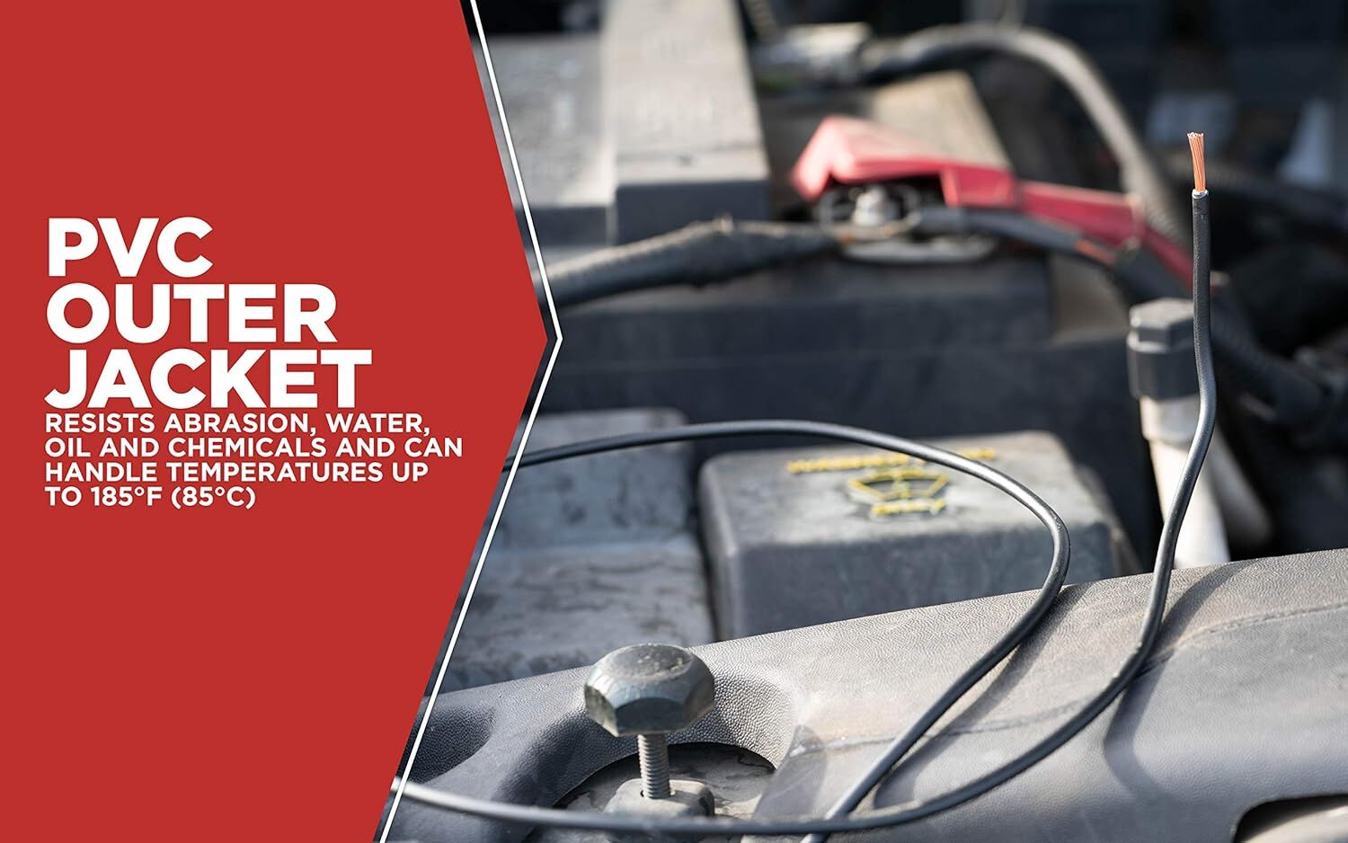 Road Power Black 10-Gauge Automotive Copper Wire, 7-Ft