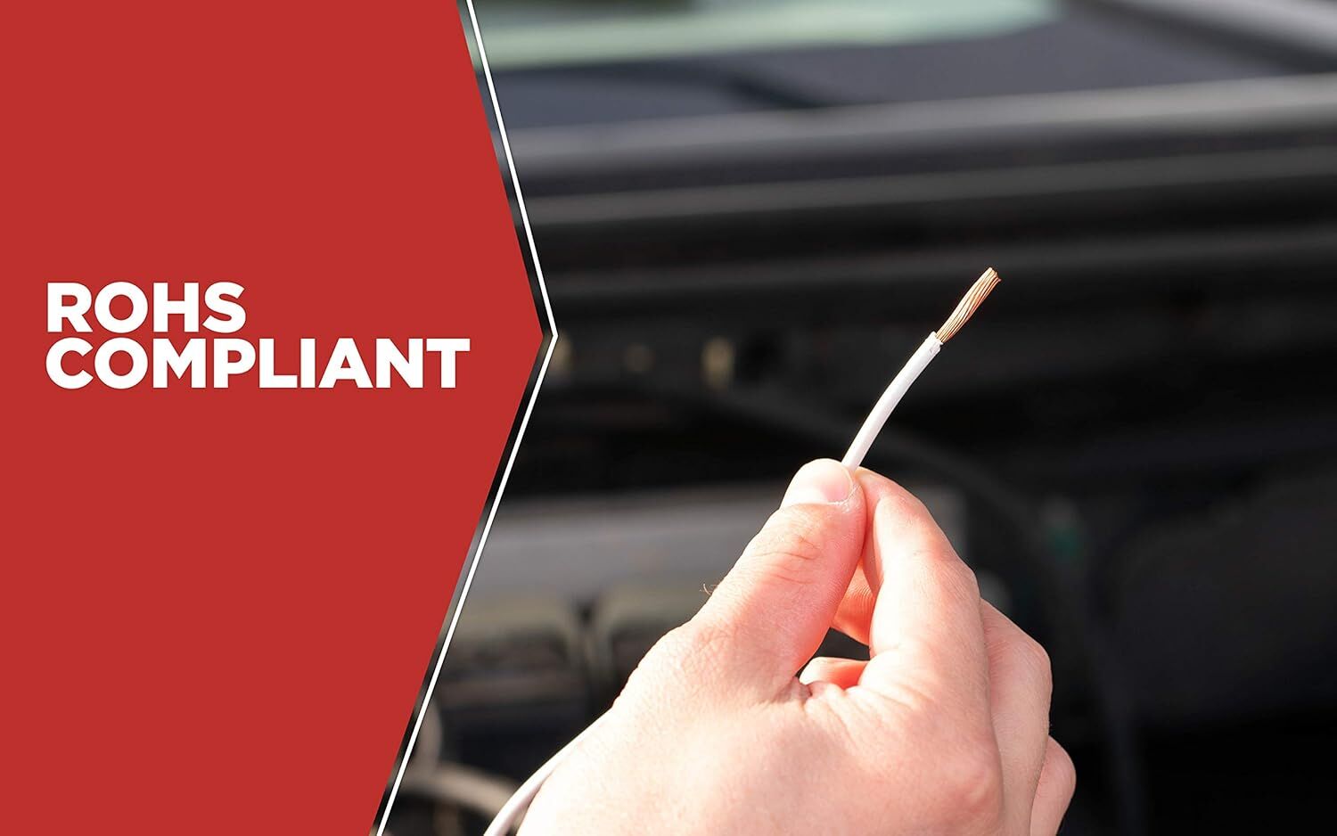 Road Power White 14-Gauge Automotive Copper Wire, 17-Ft