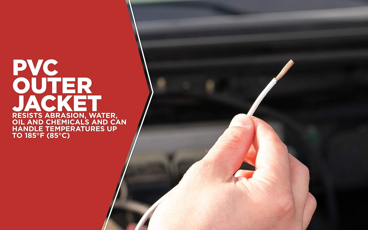 Road Power White 14-Gauge Automotive Copper Wire, 17-Ft