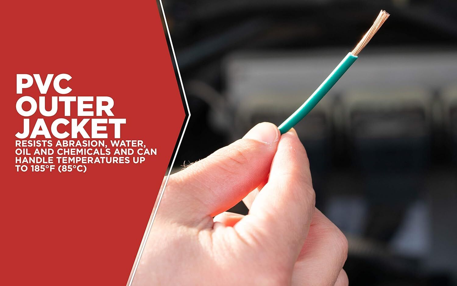 Road Power Green 14-Gague Automotive Copper Wire, 17-Ft