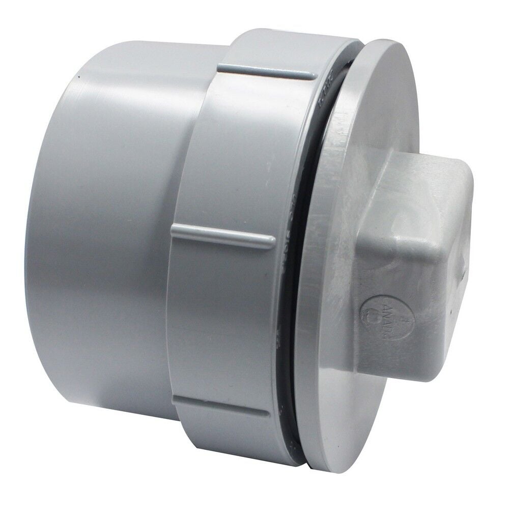 Canplas Cleanout Adapter Female Adapter With Plug, 4-In