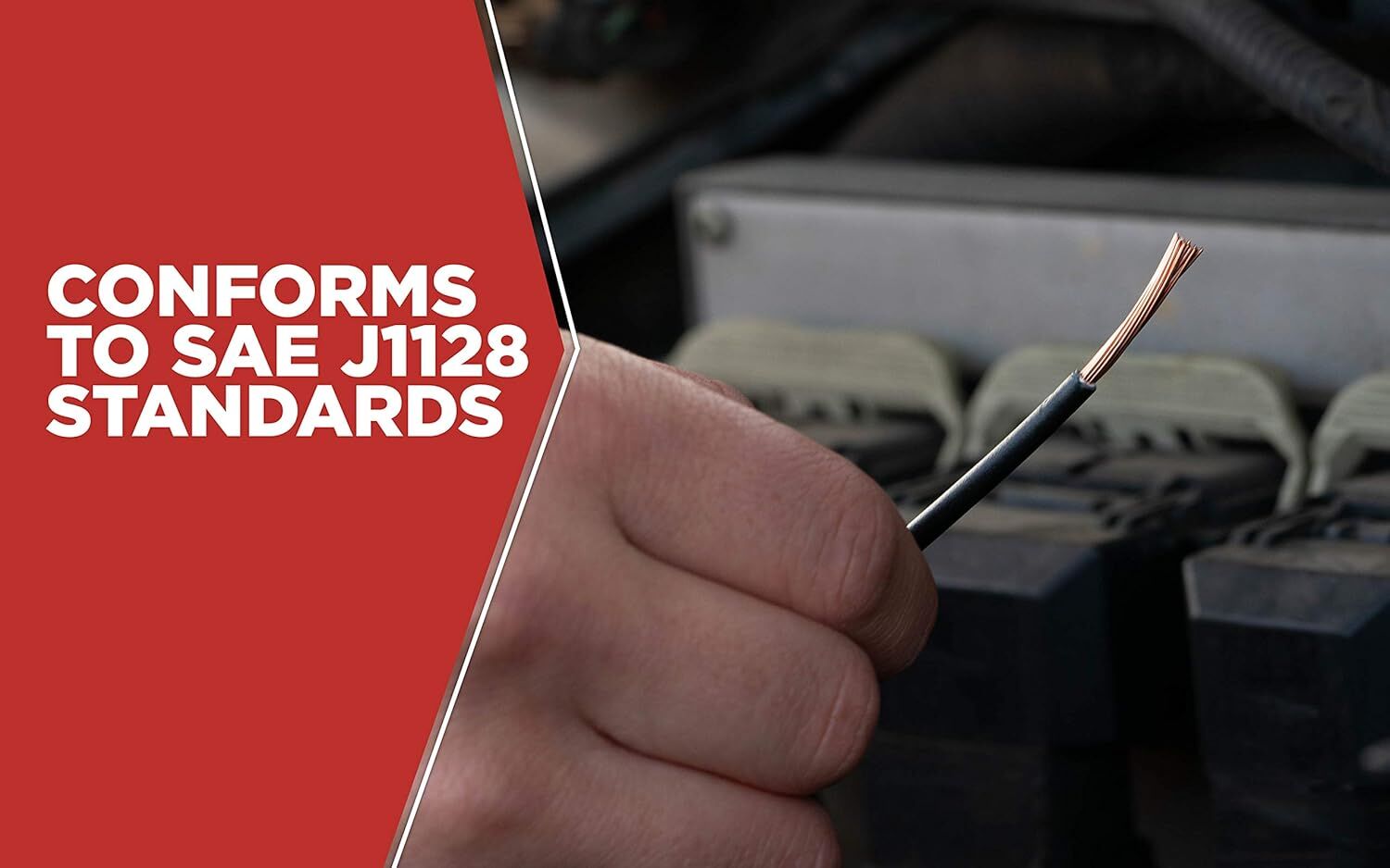 Road Power Black 18-Gauge Automotive Copper Wire, 33-Ft