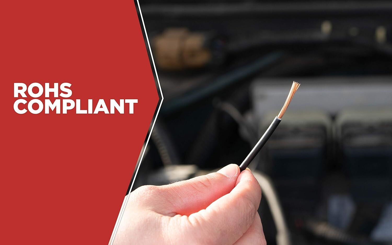 Road Power Black 18-Gauge Automotive Copper Wire, 33-Ft