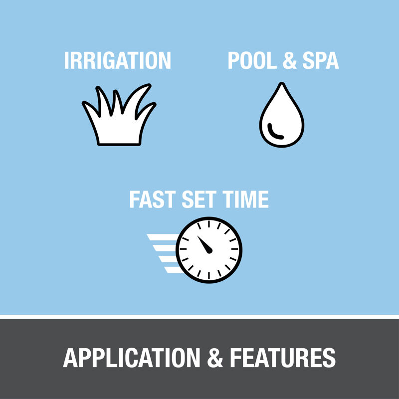 Oatey Rain-R-Shine Medium Blue PVC Cement, 16-Oz