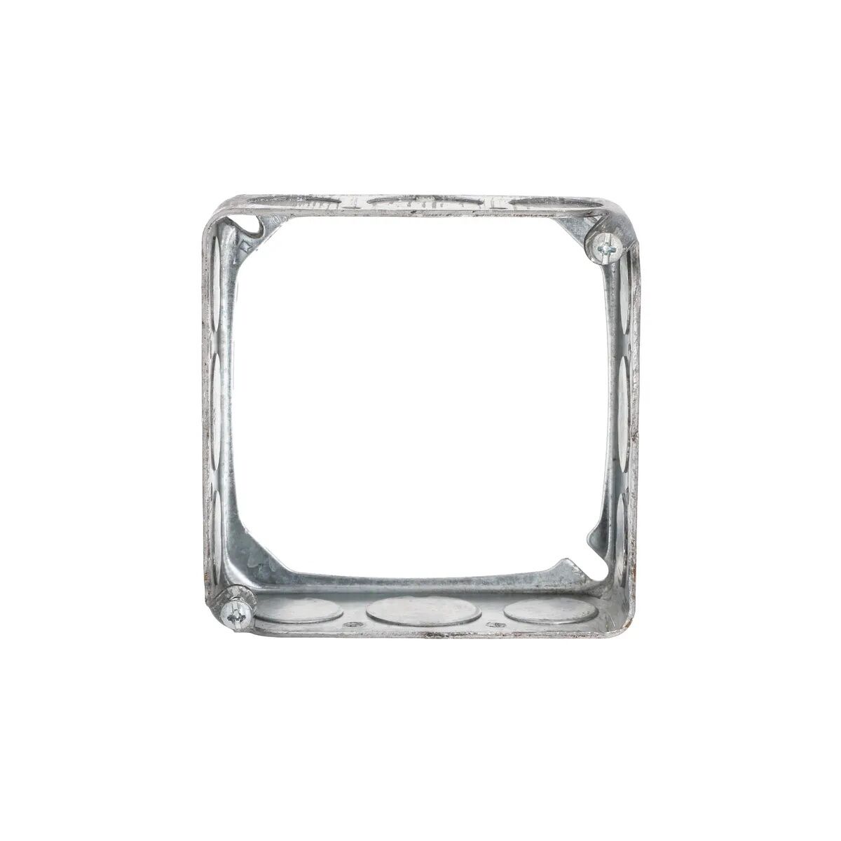 Raco Drawn Square Extension Ring With 12 Knockouts, 4-In x 4-In x 1 1/2-In