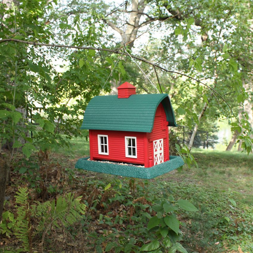 North States Village Collection Large Red Barn Birdfeeder