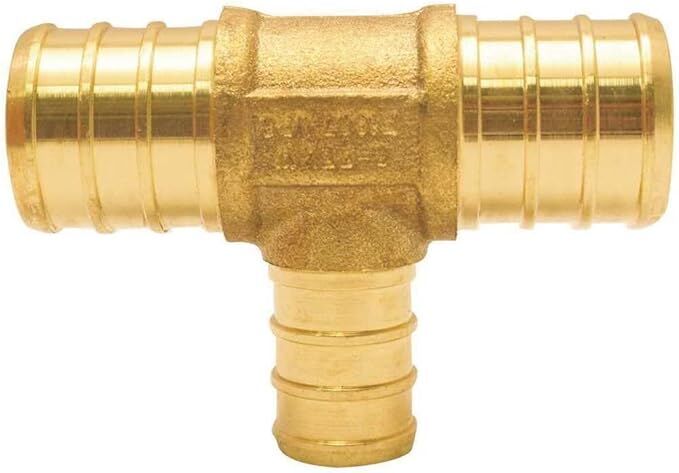 Apollo Brass Fitting PEX Tee, 3/4-In X 3/4-In X 1/2-In