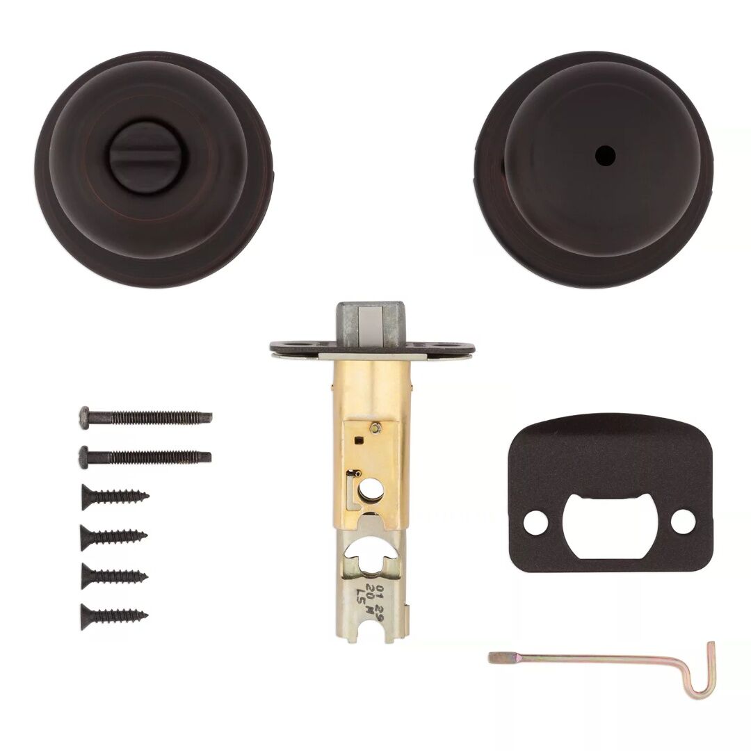 Kwikset Venetian Bronze Cove Bed/Bath Door Knob