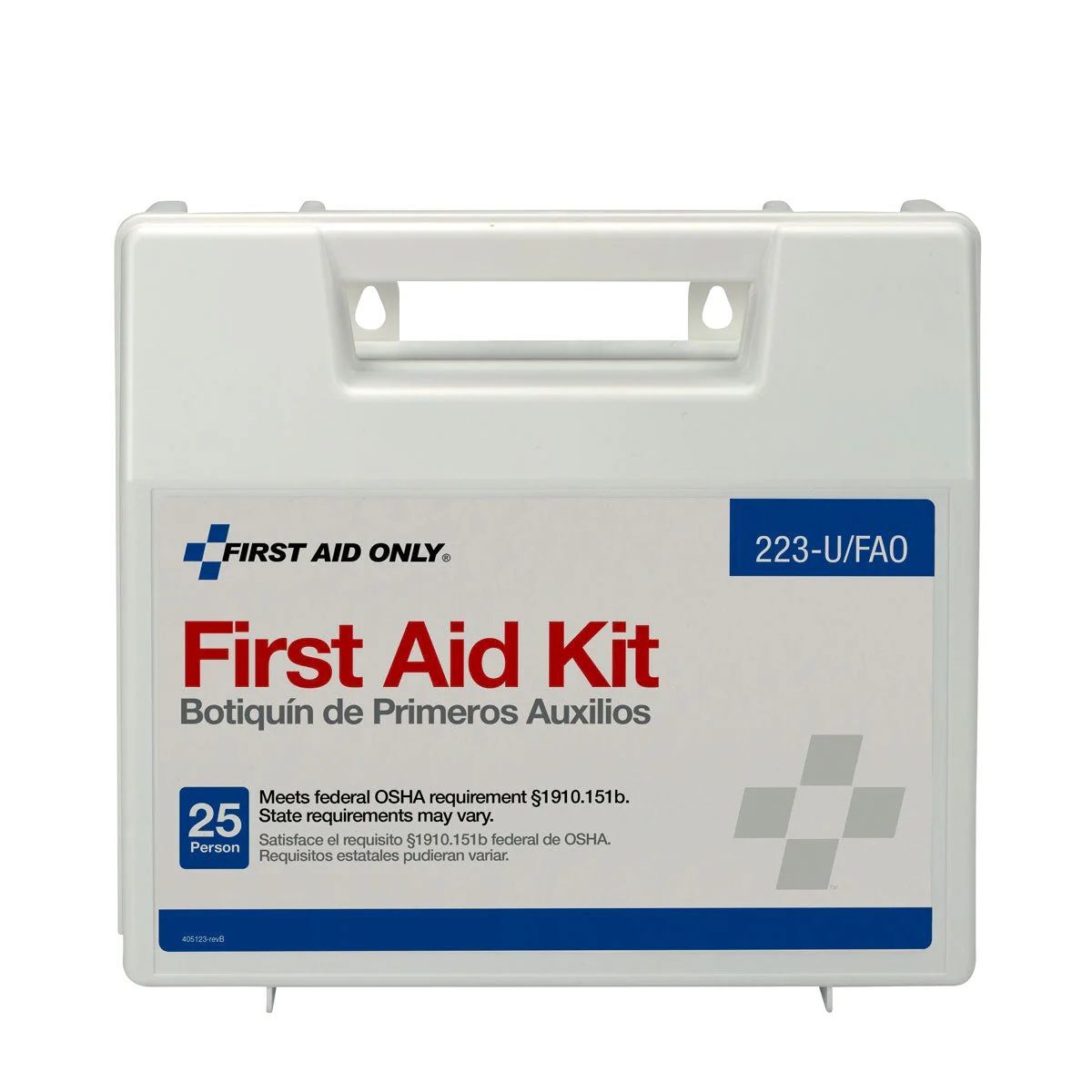 First Aid Only 25 Person First Aid Kit, Plastic Case with Dividers, OSHA Compliant