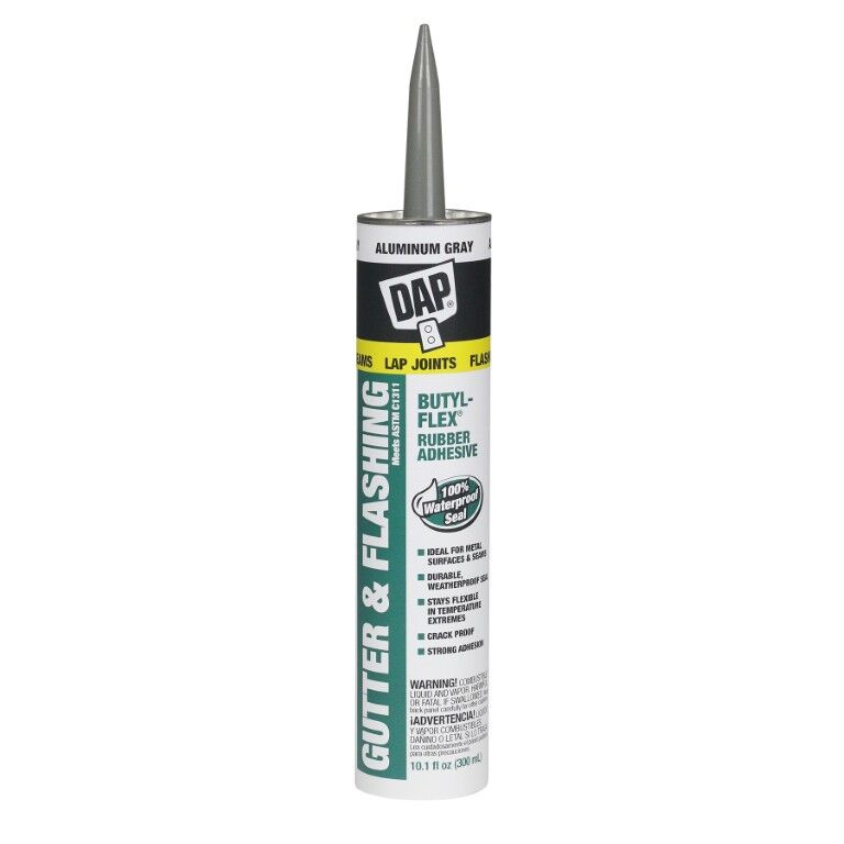 DAP Butyl-Flex Aluminum Gray Gutter & Flashing Sealant, 10.1-Oz