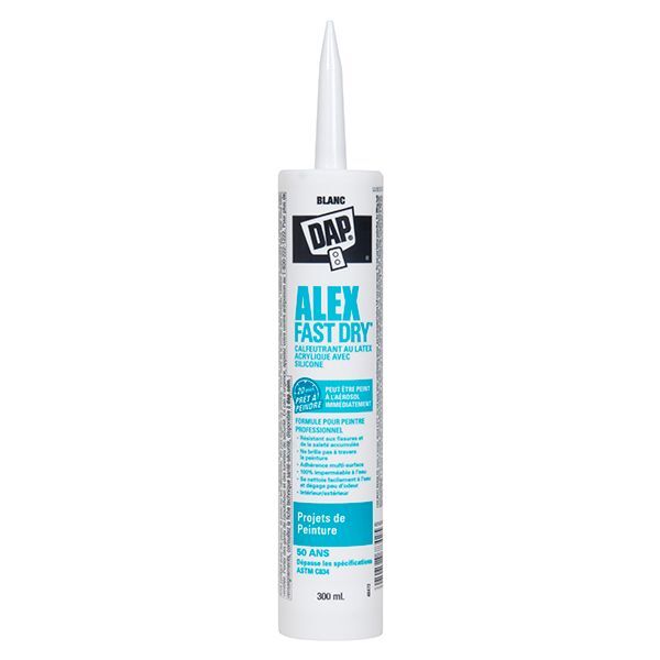 DAP Alex Fast Dry White Sealant, 10.1-Oz