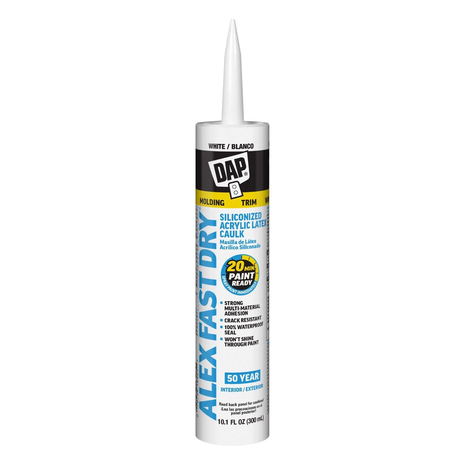 DAP Alex Fast Dry White Sealant, 10.1-Oz