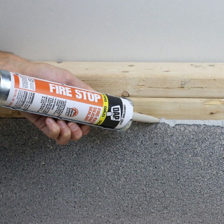 DAP Fire Stop Limestone Gray Silicone Sealant, 10.1-Oz
