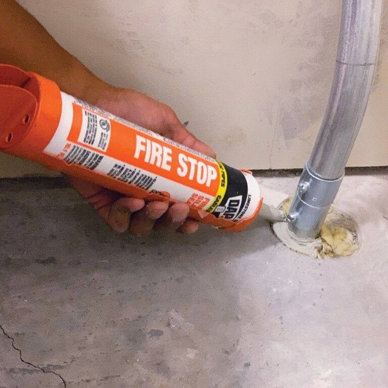 DAP Fire Stop Limestone Gray Silicone Sealant, 10.1-Oz