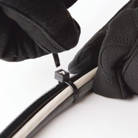 Gardner Bender Black Self Cutting Cable Tie, 8-In, 50-Lb